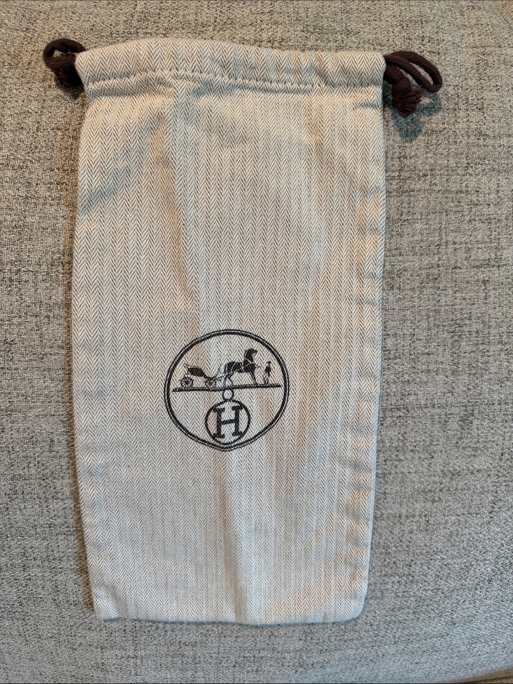 Hermes Dust Bag - used- 6.25”x12.5”